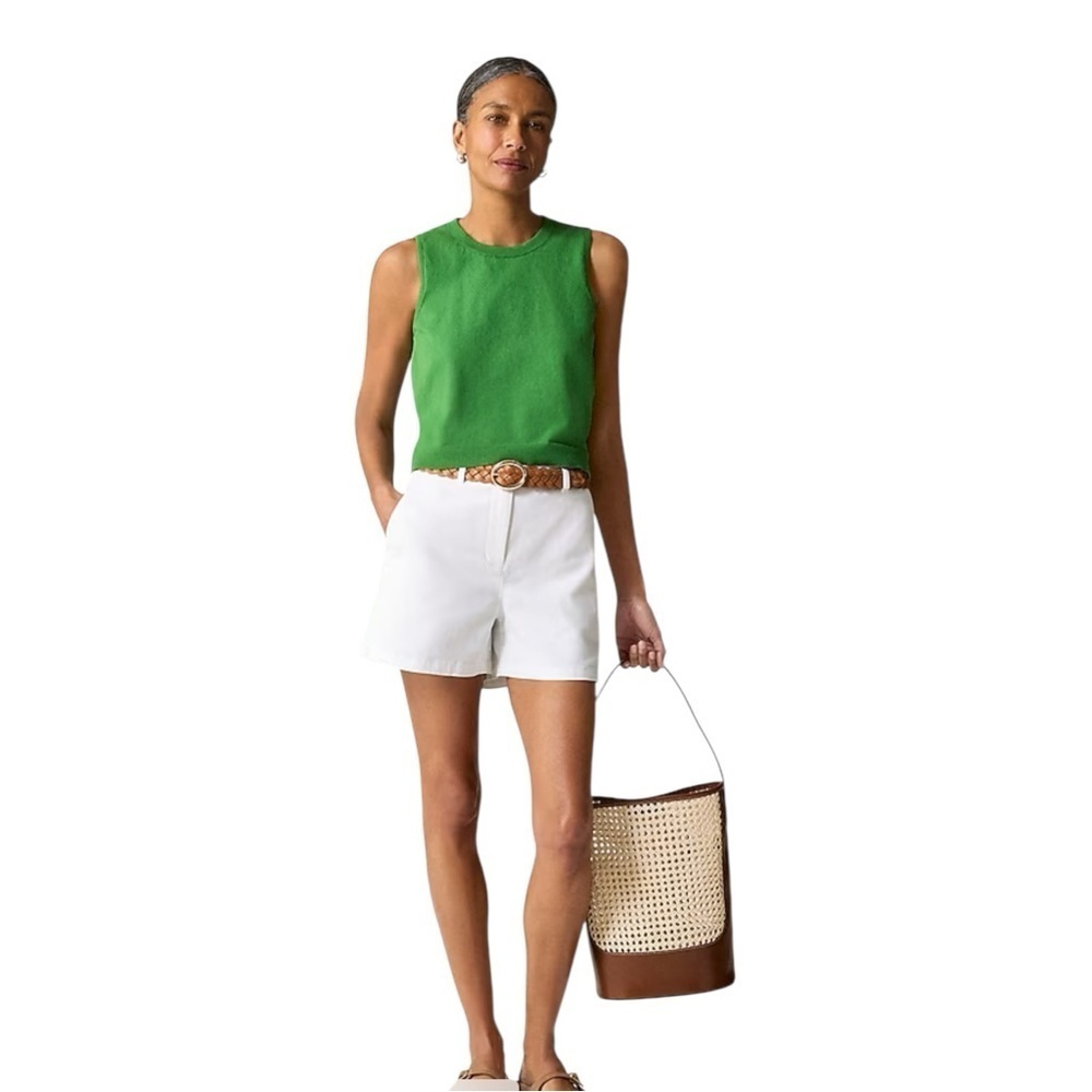 J Crew White 4 Inch Heritage Chino Short Womens Size 4 Cotton